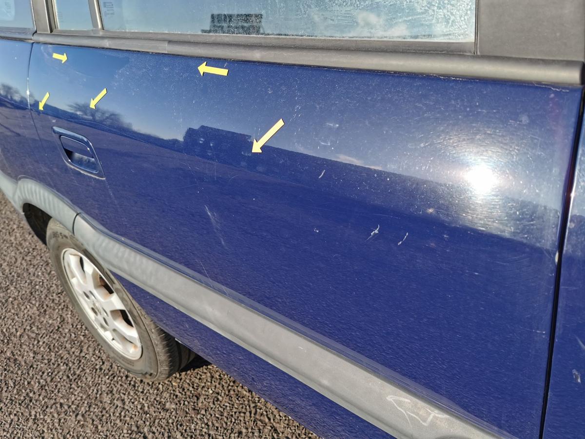 Opel Zafira A T&uuml;r Autot&uuml;r Rohbaut&uuml;r Fondt&uuml;r hinten rechts Z20Z Atlantikblau