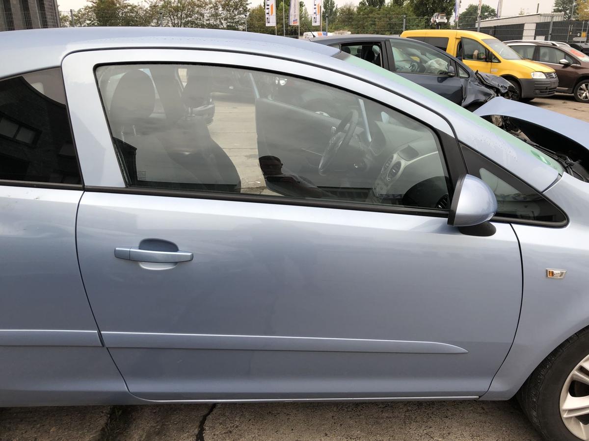 Opel Corsa D Tür vorn rechts Beifahrertür im Rohbau 3 türer Z21C Aeroblau