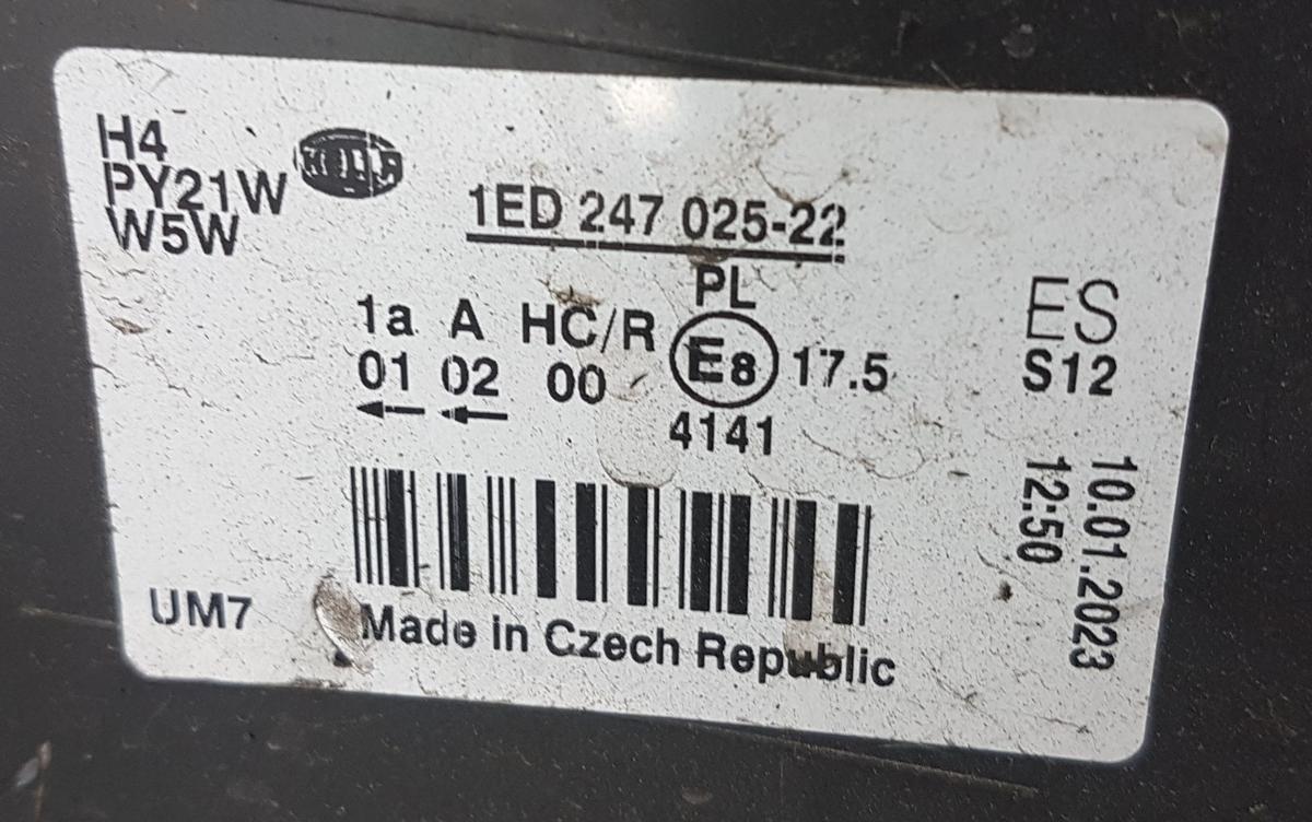 Skoda Roomster 5J Hauptscheinwerfer rechts Bj2008 Frontscheinwerfer Modell bis10