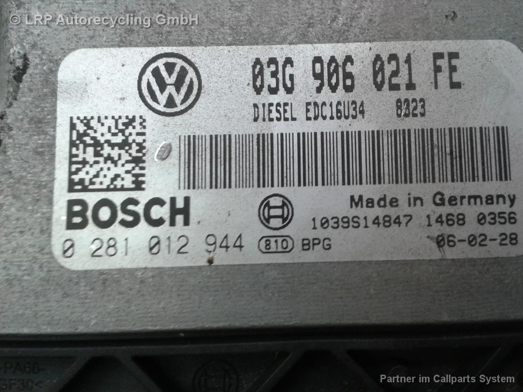 VW Touran original Steuergerät Motor 03G906021FE BJ2006