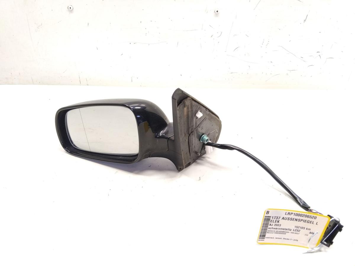 VW Golf 4 1J original Au&szlig;enspiegel links elektrisch beheizt schwarzmetallic LC9Z