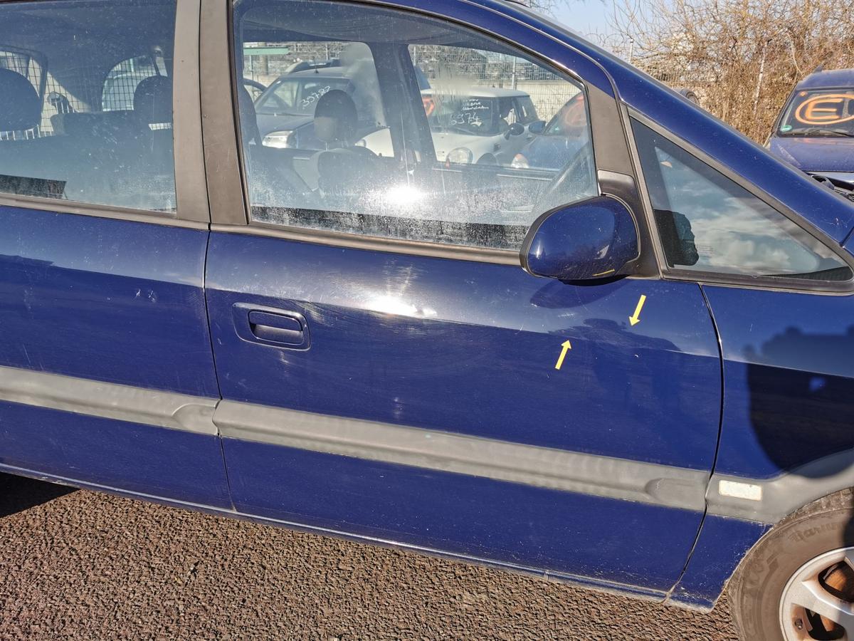 Opel Zafira A Beifahrert&uuml;r T&uuml;r Autot&uuml;r Rohbaut&uuml;r vorn rechts Z20Z Atlantikblau
