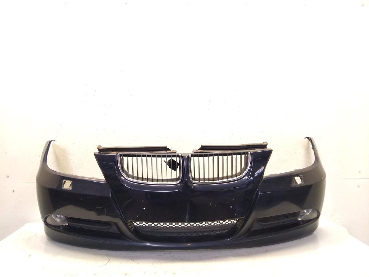 BMW 3er E90 E91 original Sto&szlig;stange Stossf&auml;nger vorn SRA BJ2007 A35 monacoblaumetallic