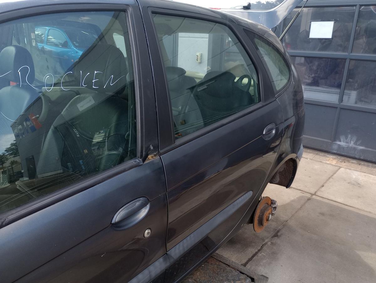 Renault Scenic I original Tür hinten links (Roh) B66 Graphitschwarz Bj 2001