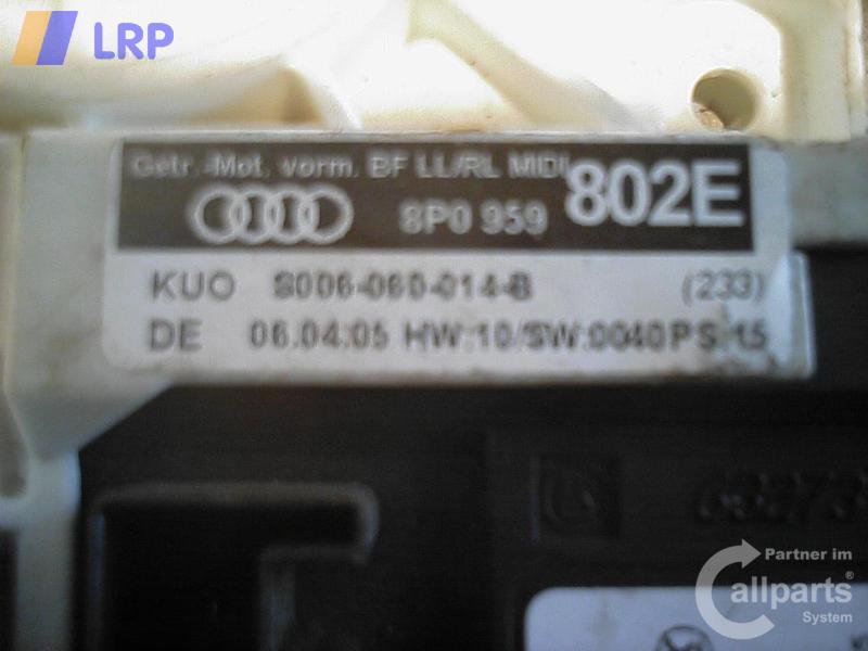 Audi A3 8P original Fensterhebermotor vorn rechts 8P0959802E Bj.2005