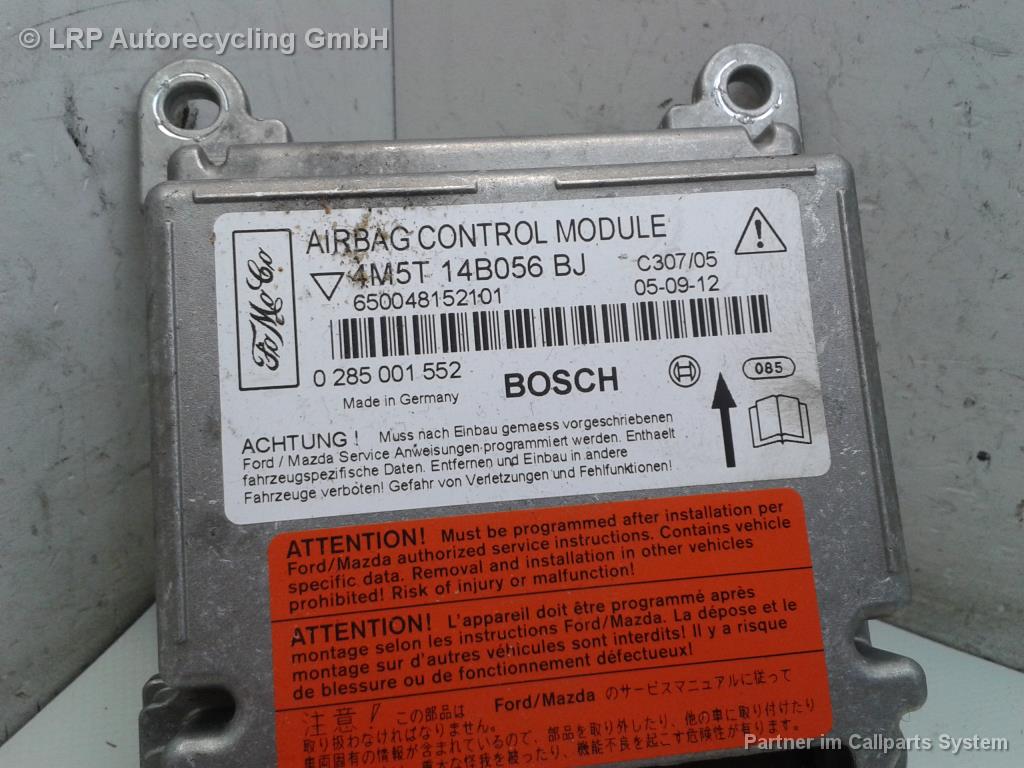 Ford Focus DA3 Steuergerät Airbag 4M5T14B056BJ 0285001552 BOSCH BJ2005