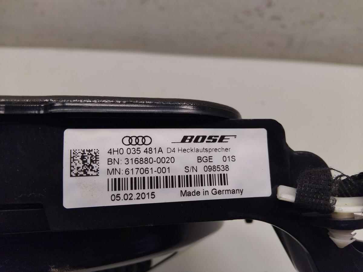 Audi A8 D4 4H original Subwoofer inkl. 2 Surroundlautsprecher hinten Bose BJ2015