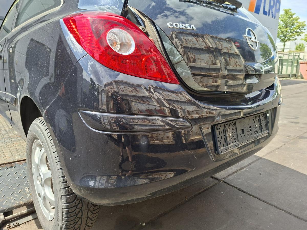 Opel Corsa D orig Stoßfänger Stoßstange hinten 2HU Saphirschwarz Metallic Bj 2007