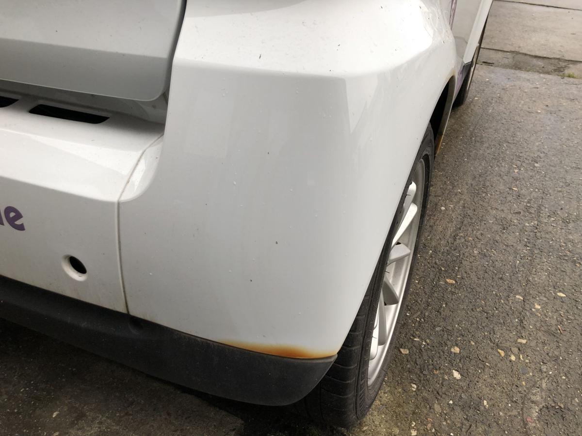 Smart 451 Mopf Kotfl&uuml;gel hinten rechts Seitenteil EAZ Kristallwei&szlig;