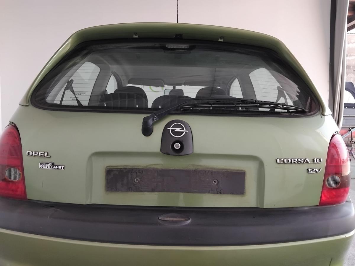 Opel Corsa B Heckklappe 49L kiwigrünmetallic mit Heckscheibe und Spoiler BJ2000