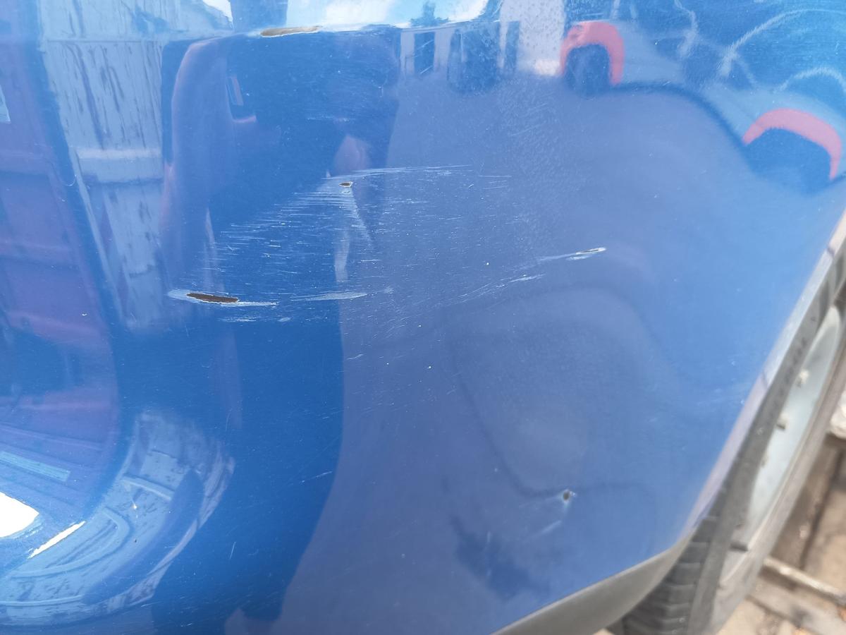 VW Touran GP 1T original Sto&szlig;stange F&auml;nger hinten Heck L5M Indienblau Bj 2009