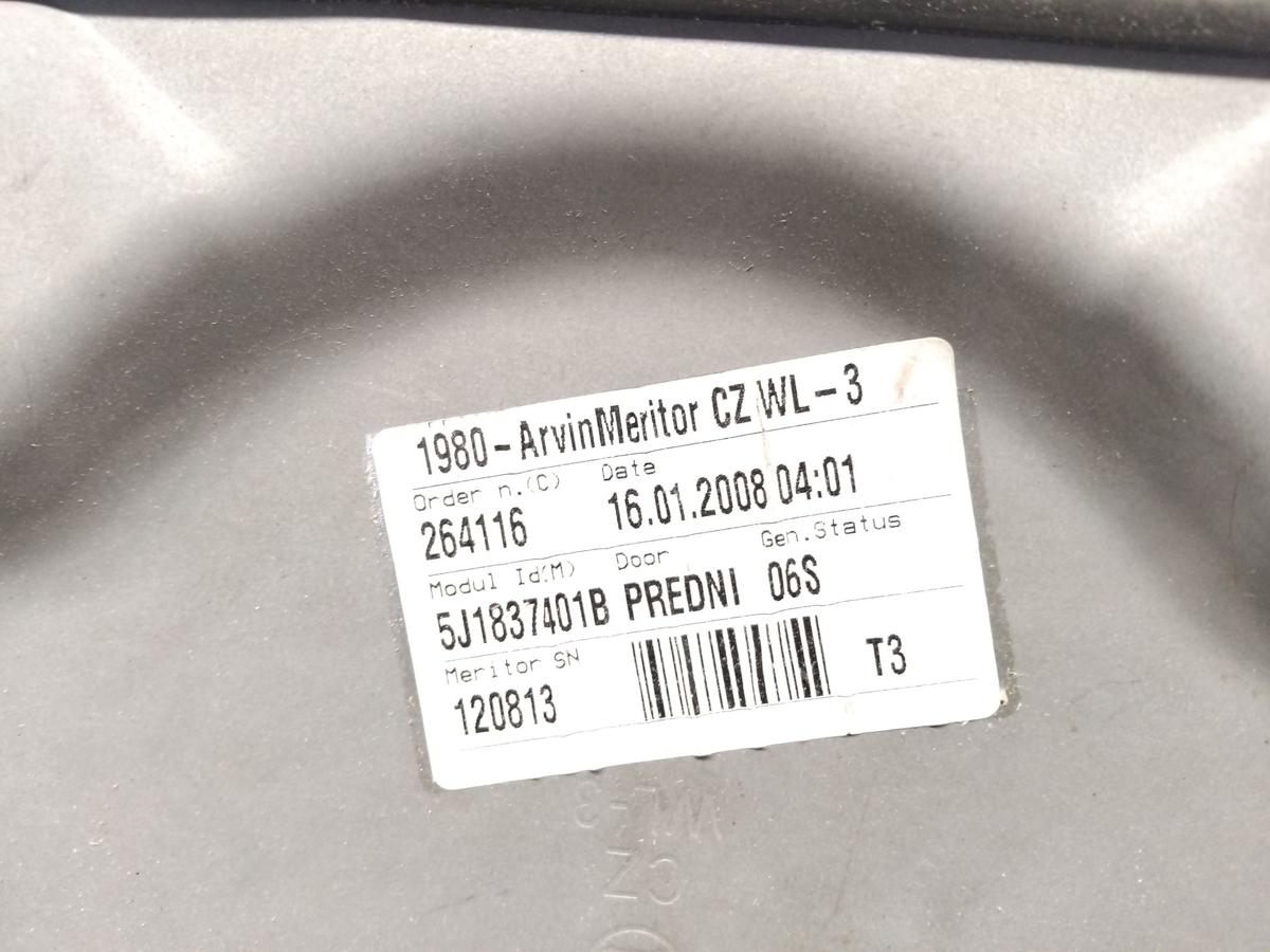 Skoda Fabia 2 5J Bj.2008 original Fensterheber vorn links elektrisch 5J1837401B