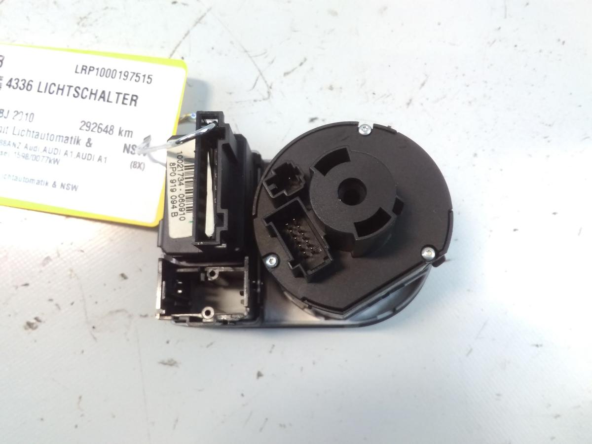 Audi A1 8X original Lichtschalter f&uuml;r Lichtautomatik NSW 8X1941531M BJ2010