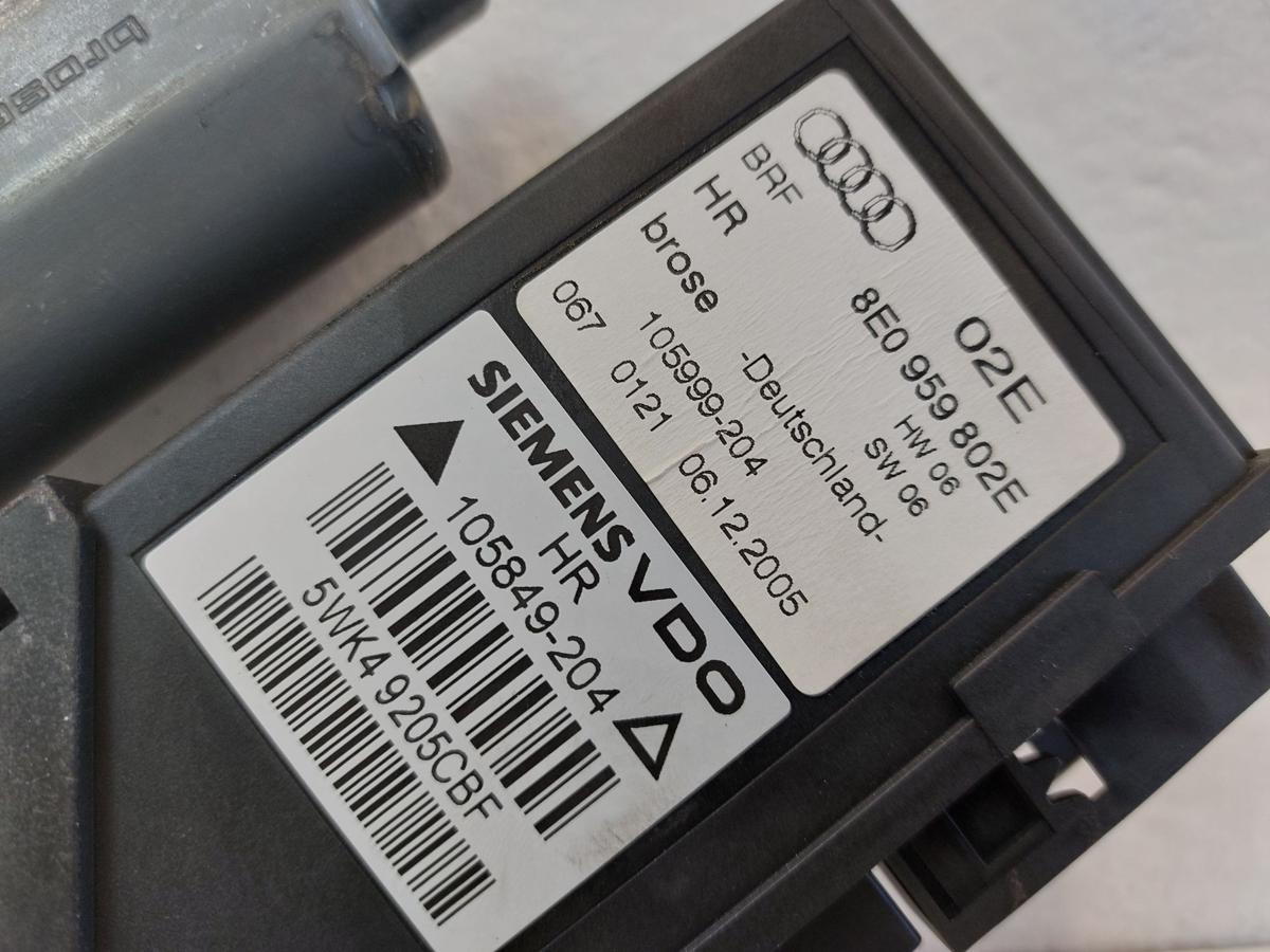 Audi A4 8E 8EC B7 Avant Fensterhebermotor T&uuml;r hinten rechts Fondt&uuml;r OEM