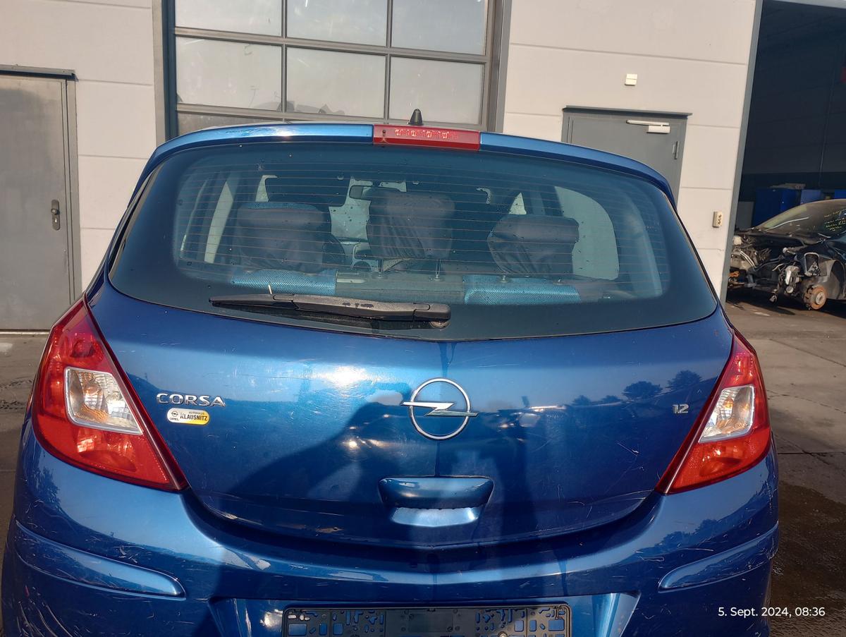 Opel Corsa D orig Heckklappe mit Scheibe 5türer Kofferraum Z21B Blau bis 2010