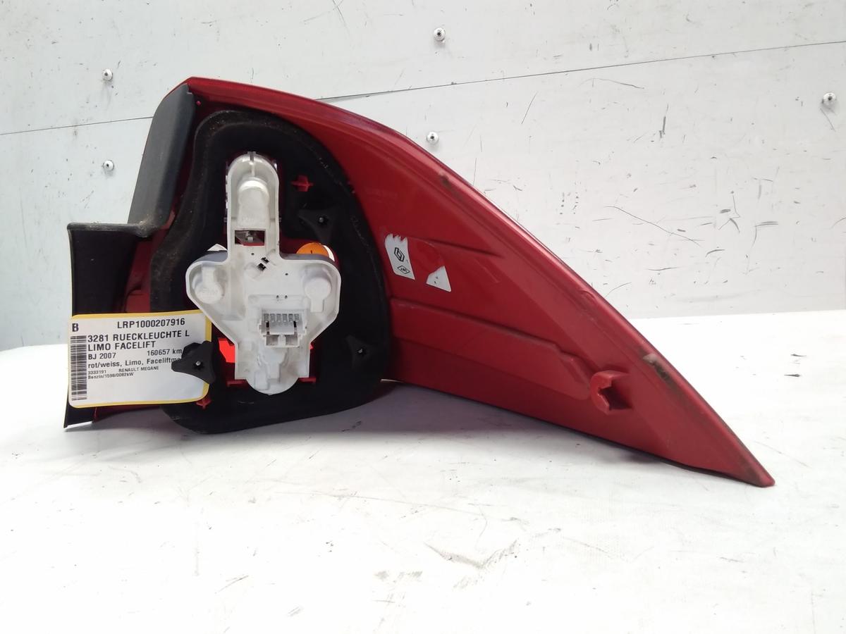 Renault Megane 2 Limo Stufenheck original R&uuml;ckleuchte Heckleuchte links Bj.2007