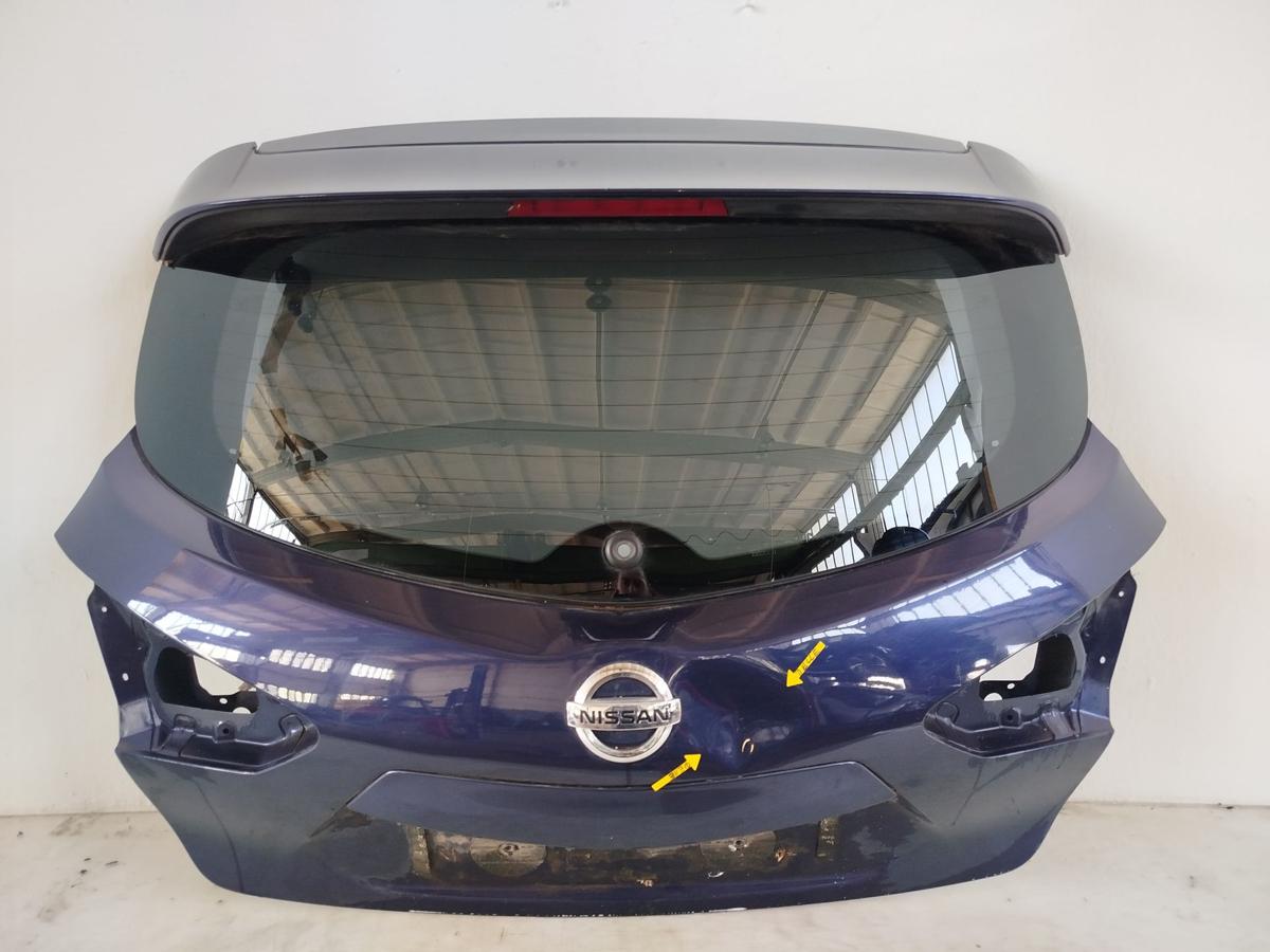 Nissan Pulsar C13M Heckklappe inkl Heckscheibe Rohbau RBR Blue Perl große Delle
