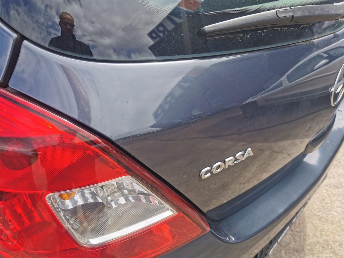 Opel Corsa D Heckklappe Klappe Deckel hinten 5 Türer Z168 Metroblau Perl Rohbau