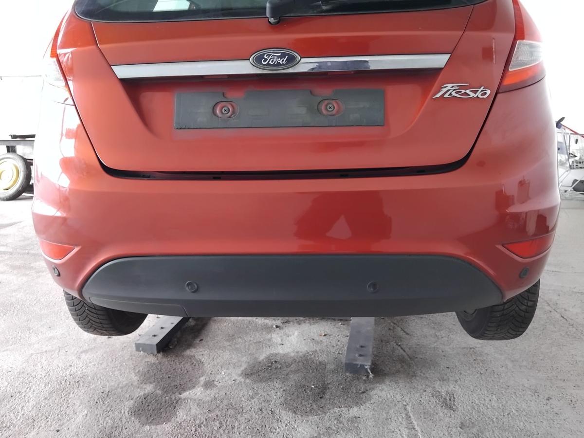 Ford Fiesta JA8 original Stossf&auml;nger Sto&szlig;stange hinten PDC tangorot BJ2010