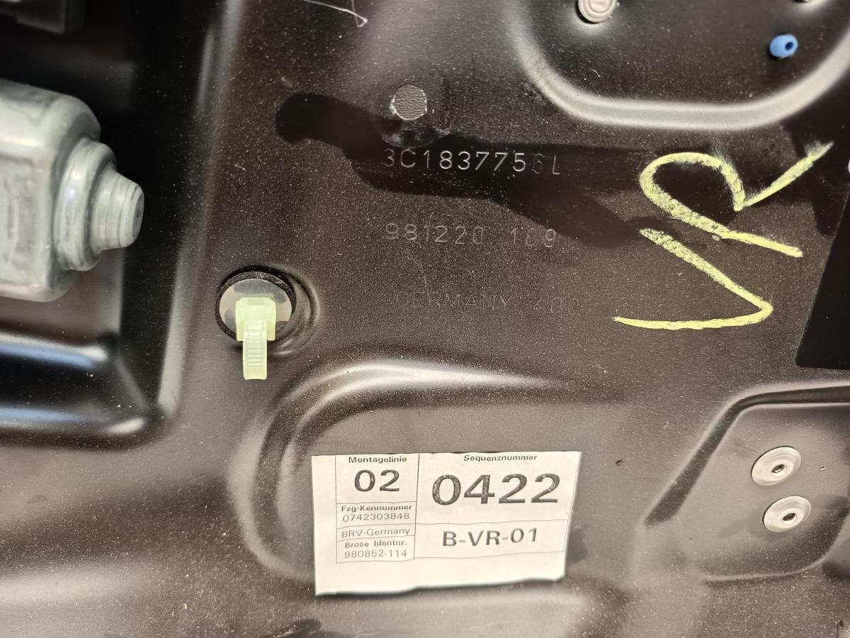 VW Passat B6 3C original Fensterheber vorne rechts elektrisch Aggregattr&auml;ger