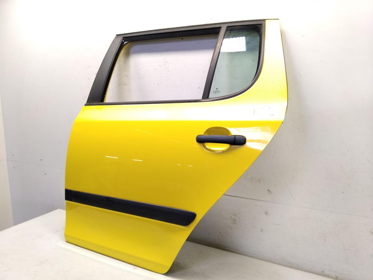 Skoda Fabia 2 5J Tür hinten links gelb LF1F sprint yellow Limo 5-türig BJ2011