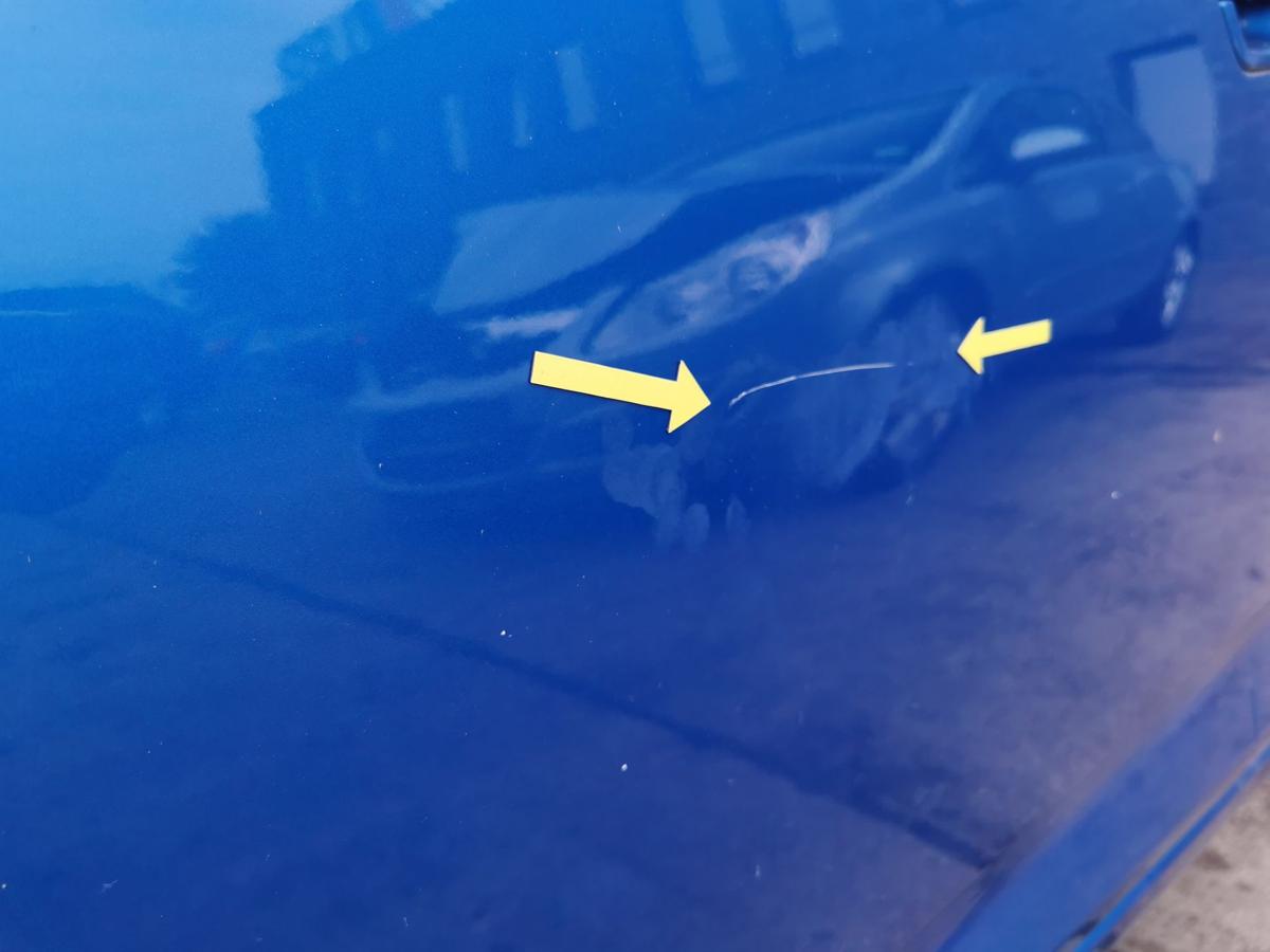 Chevrolet Spark M300 Fahrertür Tür Autotür Rohbau vorn links GCT Moroccan Blue
