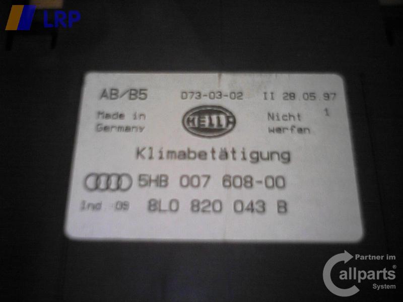 Audi A4 Heizungsregulierung 8L0820043B BJ1997