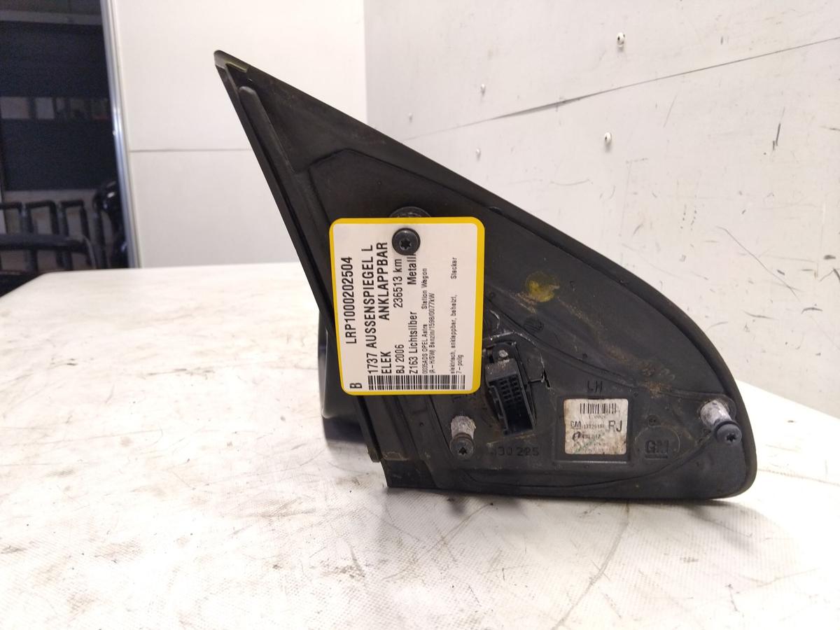 Opel Astra H Au&szlig;enspiegel links Z163 Lichtsilber elektrisch anklappbar BJ2006