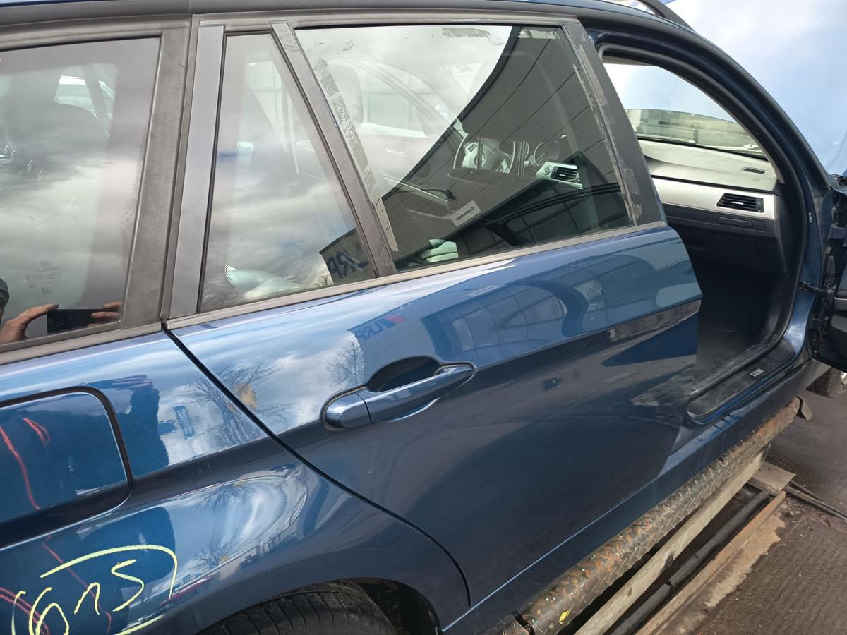 BMW 3er E91 Touring original T&uuml;r hinten rechts Fond Roh A07 Mysticblau Bj 2006