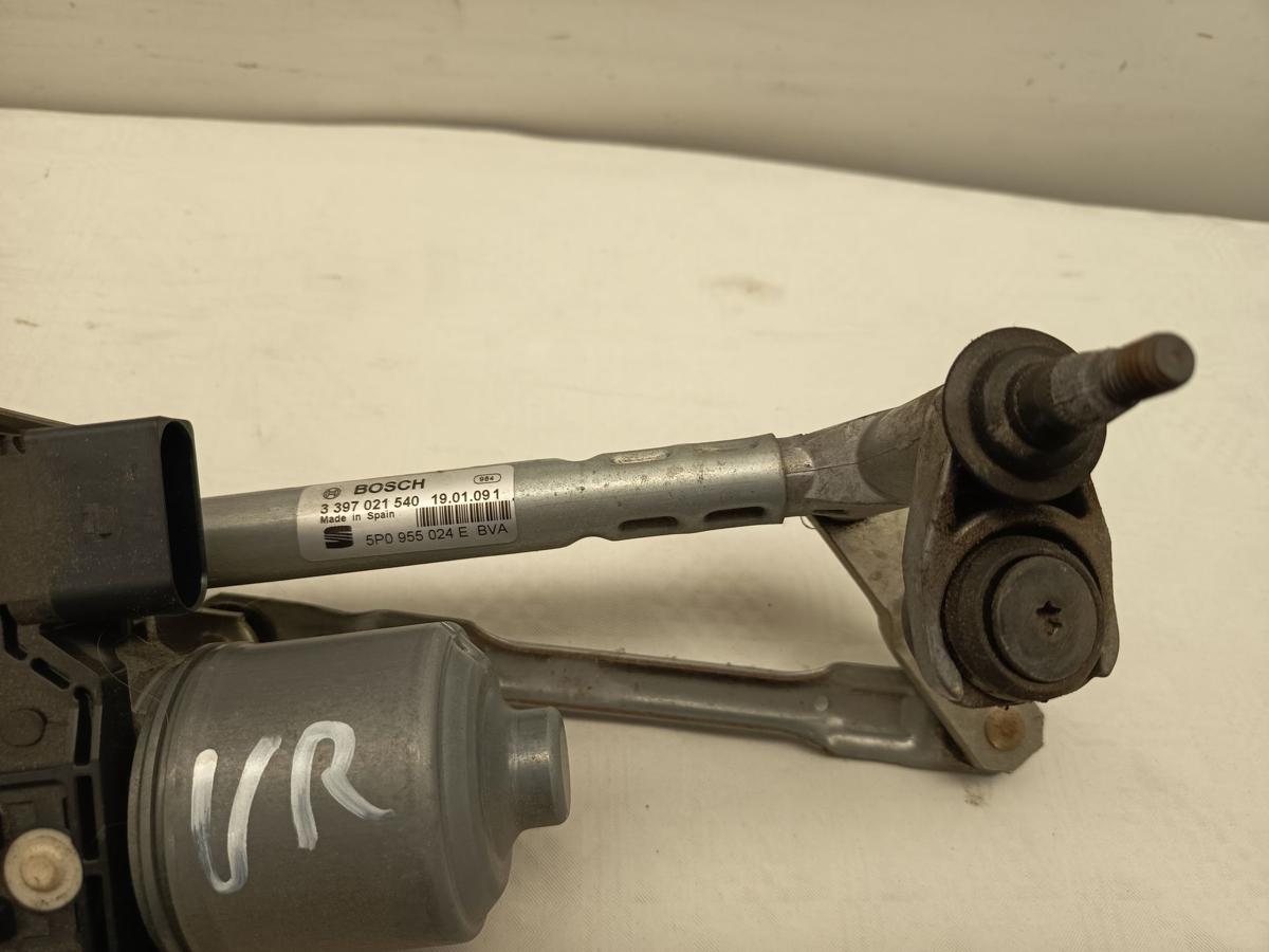 Seat Altea 5P original Wischermotor 5P0955120B vorn/Front rechts mit Gest&auml;nge