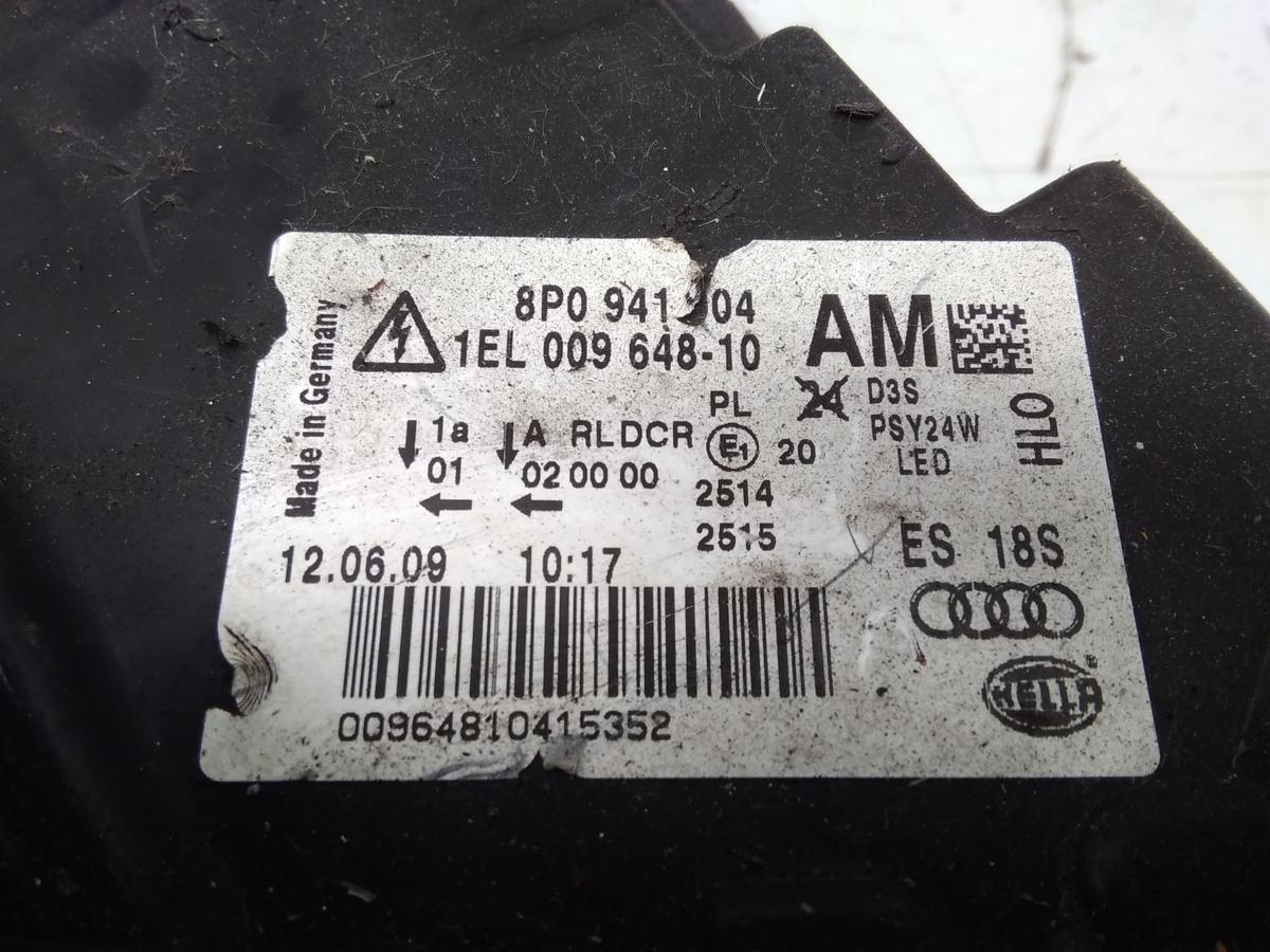 Audi A3 8P Facelift original Bi-Xenon Scheinwerfer rechts Hella Bj.2009