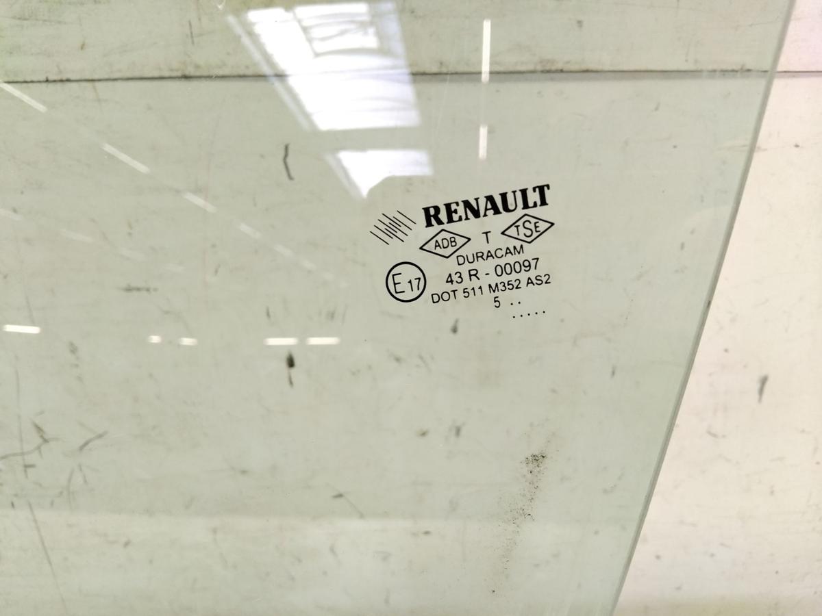 Renault Clio IV X98 original T&uuml;rscheibe vorn links 5-t&uuml;rig gr&uuml;ncolor BJ2016