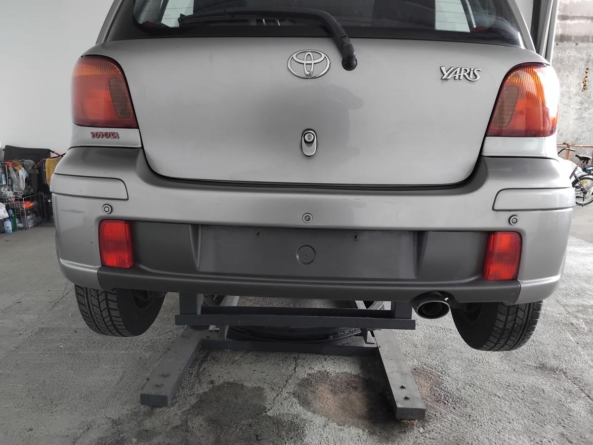 Toyota Yaris P1 Sport orig Sto&szlig;stange Stossf&auml;nger hinten Facelift PDC BJ2004
