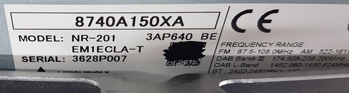 Mitsubishi Eclipse Cross Autoradio Navigation Display Bj2023 8740A150XA