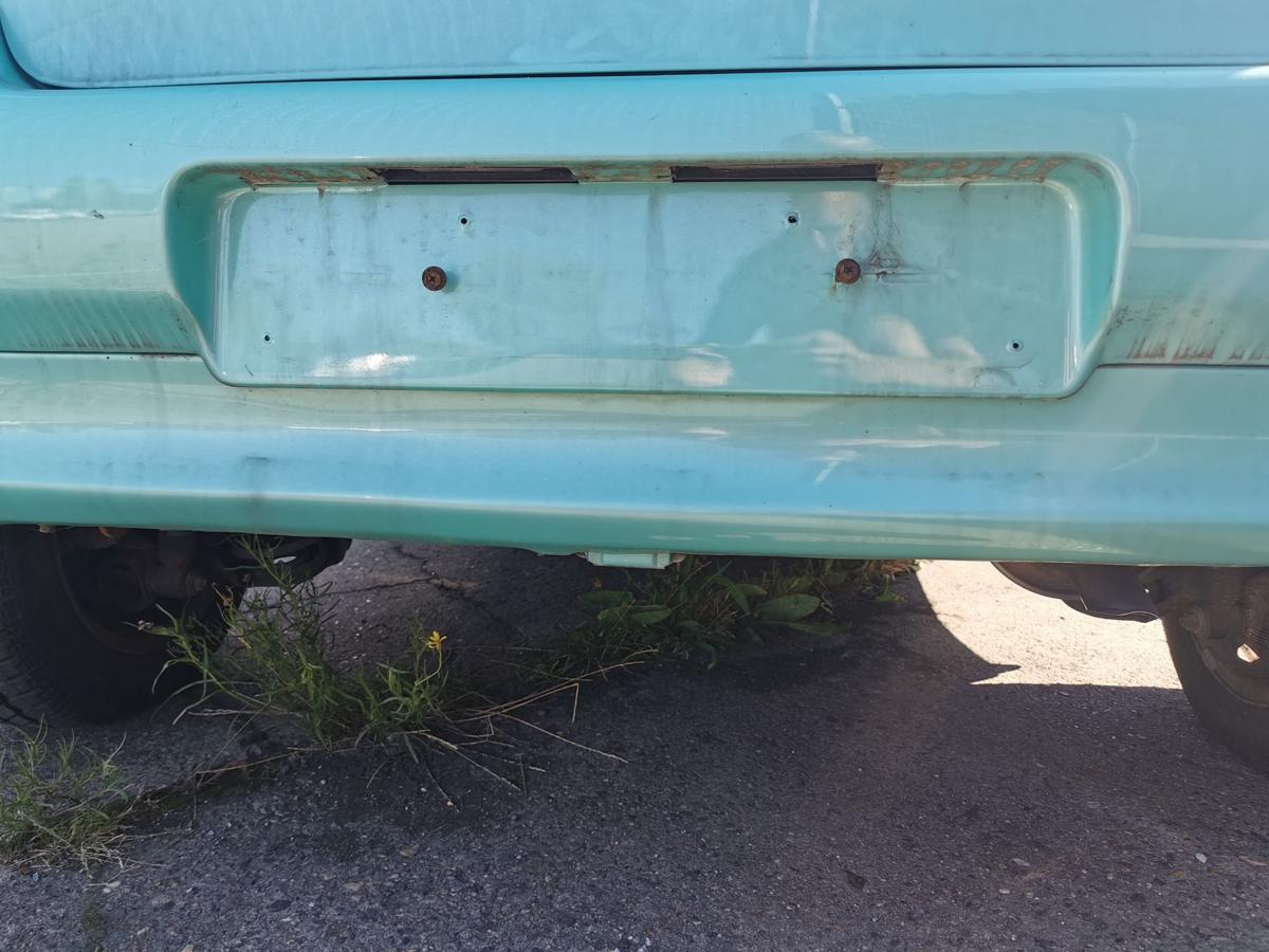 Toyota Yaris XP10 Stossstange Stossfänger Bumper hinten 764 Light Aqua Met 3trg
