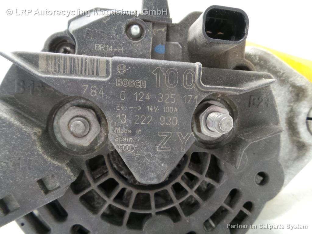 Opel Corsa D Bj.07 Lichtmaschine 100A 13222930 BOSCH 0124325171