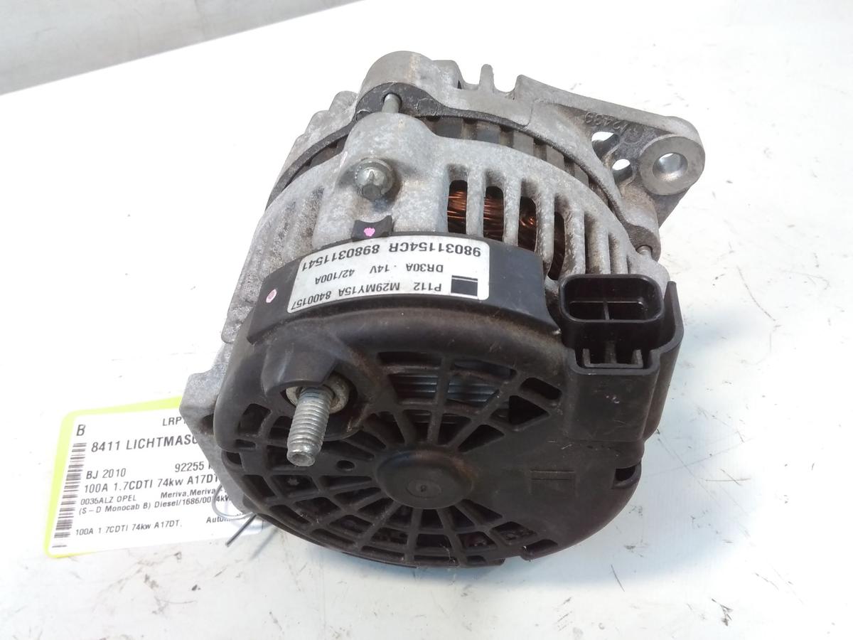 Opel Meriva B orig.Lichtmaschine Generator 100A 1.7CDTI 74kw 8980311541 BJ2010