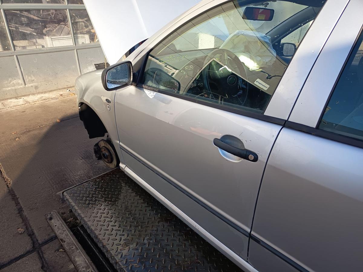 Skoda Fabia 6Y original T&uuml;r vorn links Fahrer F7T Diamantsilber Bj 2002