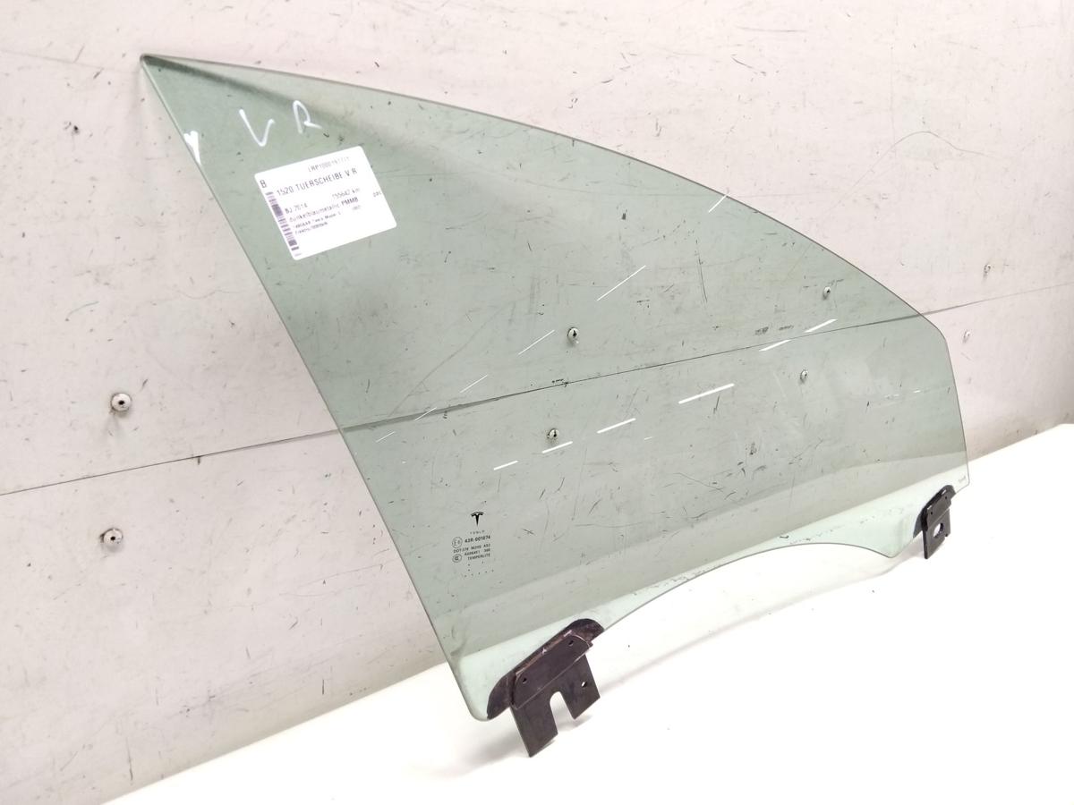 Tesla Model S P85D original T&uuml;rscheibe vorn rechts gr&uuml;ncolor BJ2014