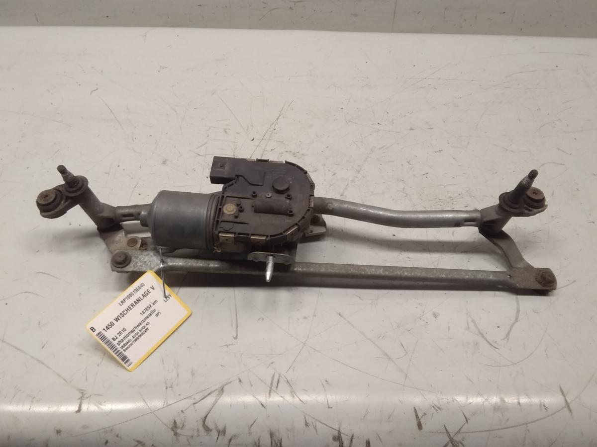 Audi A3 8P Facelift original Wischermotor vorn mit Wischergest&auml;nge Bj.2010