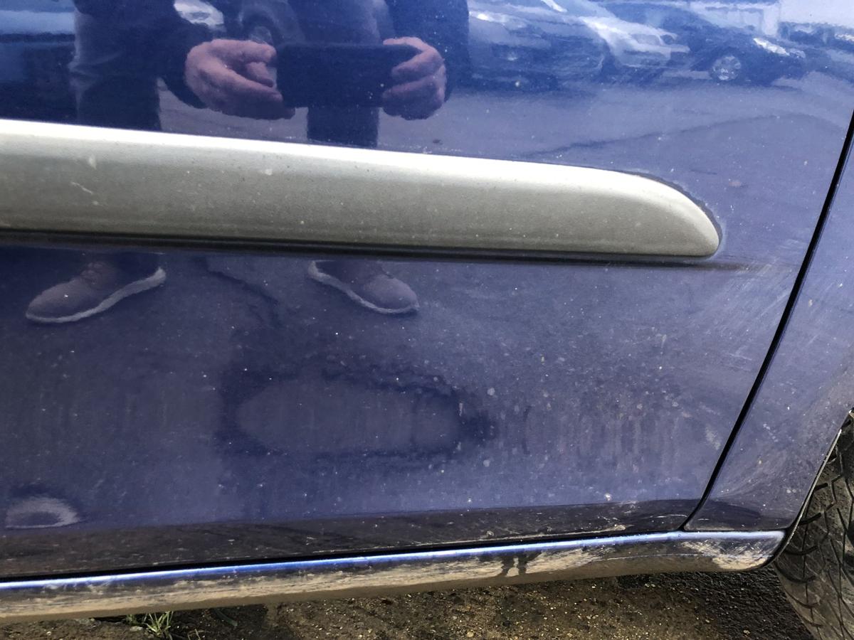 Skoda Fabia 2 Typ 5J T&uuml;r vorn rechts Beifahrert&uuml;r im Rohbau LF5Q Storm Blau