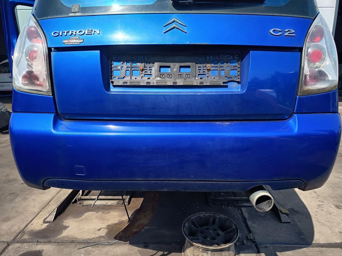 Citroen C2 original Stoßstange Fänger hinten/Heck KMH Königsblau Bj 2005