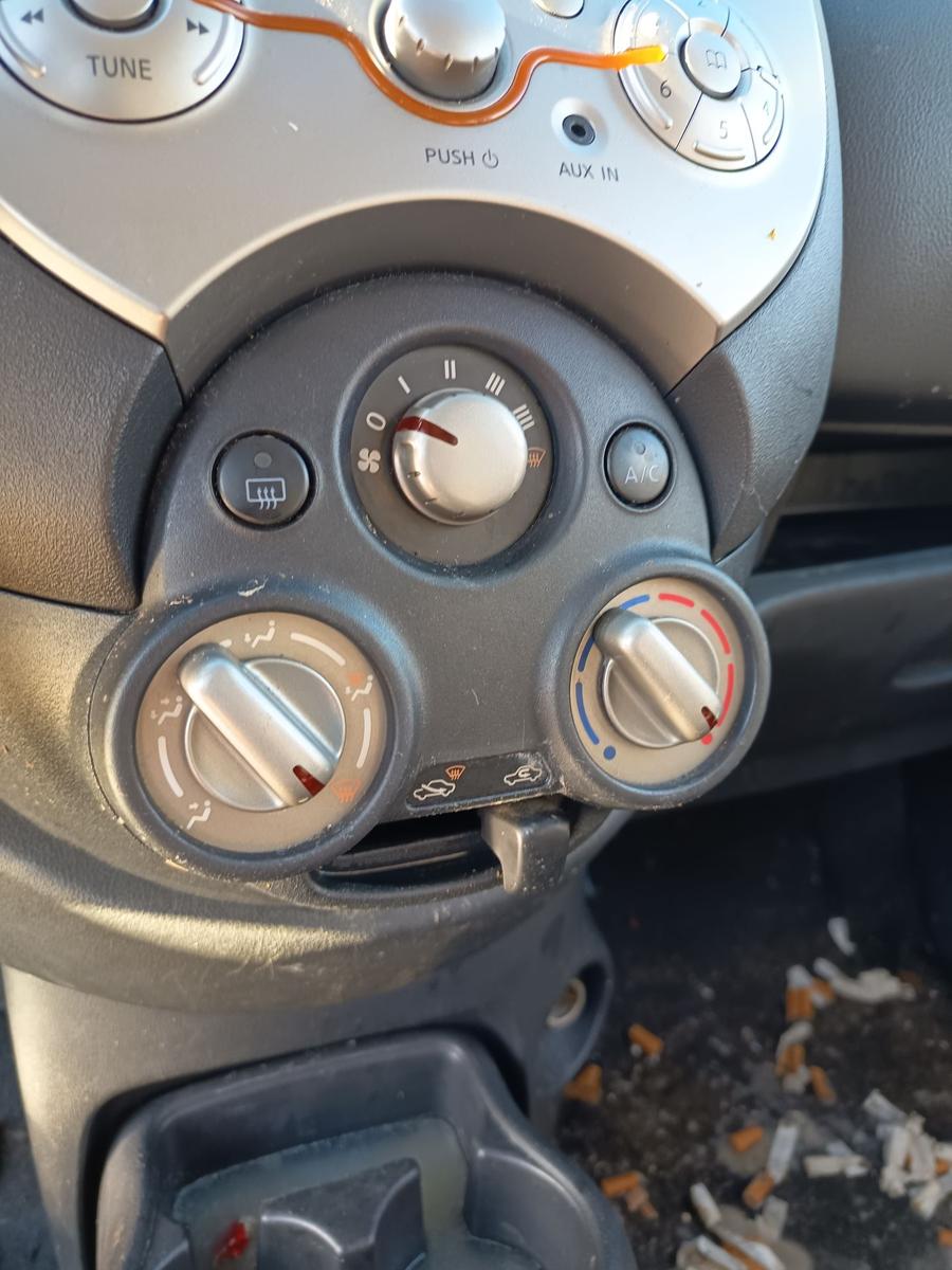 Nissan Micra K13 orig Heizungsbet&auml;tigung manuelle Klimabedienung bis Bj 2013