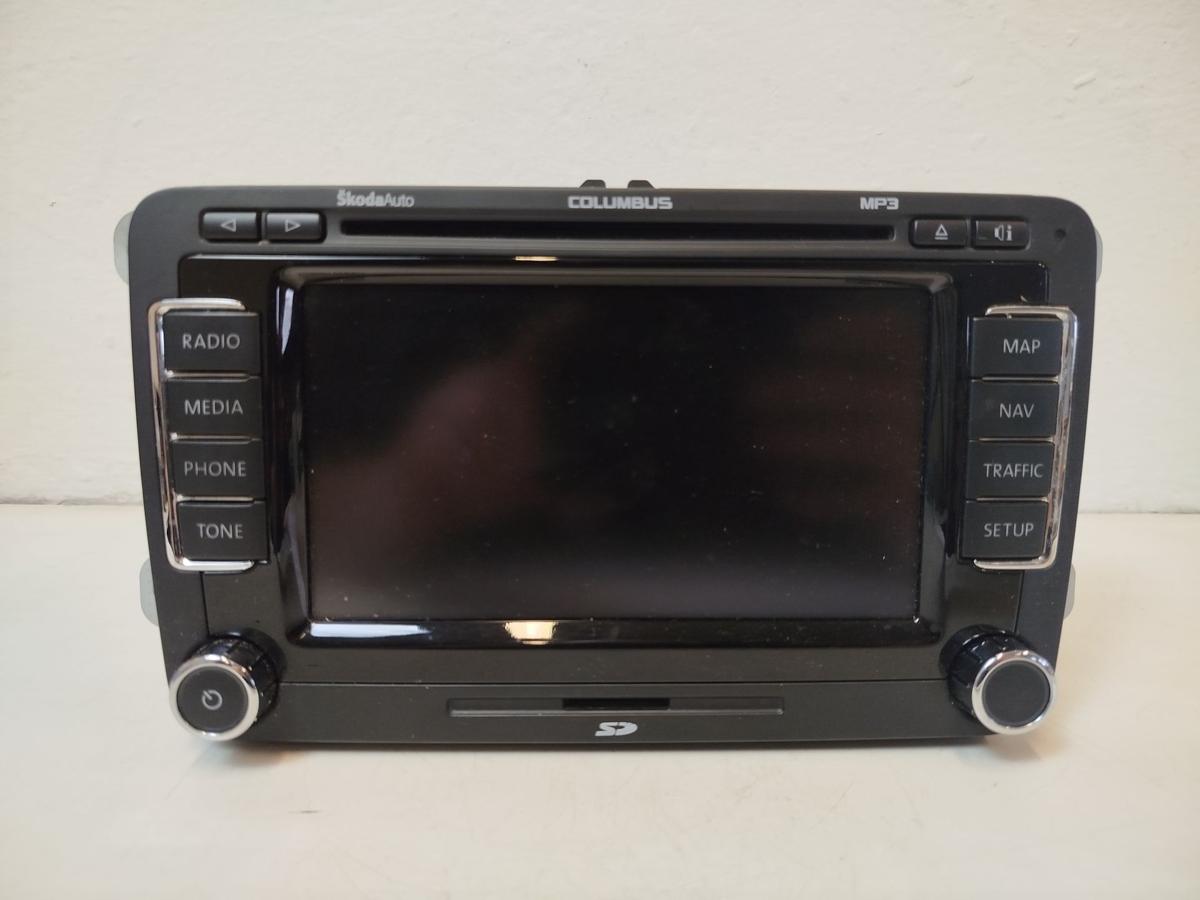 Skoda Superb 2 Typ 3T Radio Navigationssystem Coloumbus Autoradio Navi OEM
