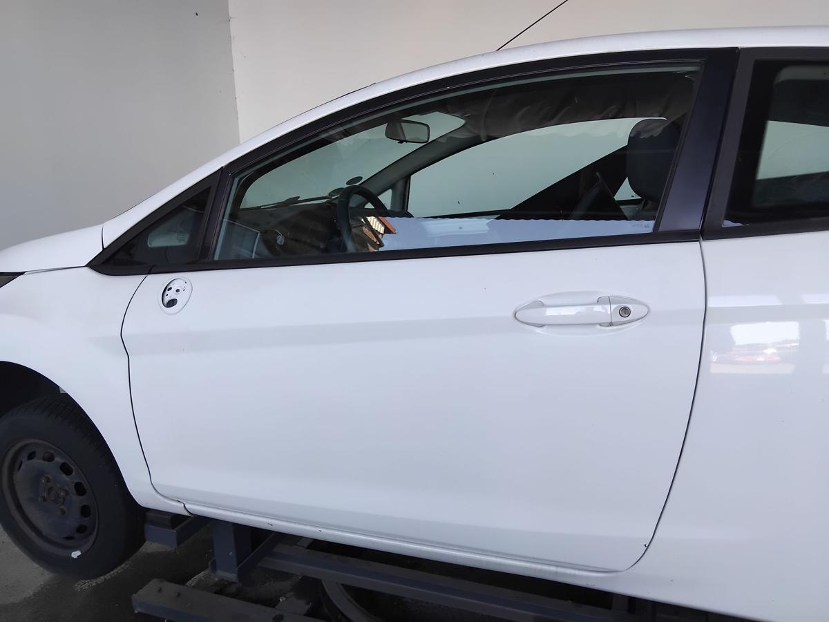 Ford Fiesta JA8 Tür vorn links Fahrertür 3-Türer frostweiß BJ2009