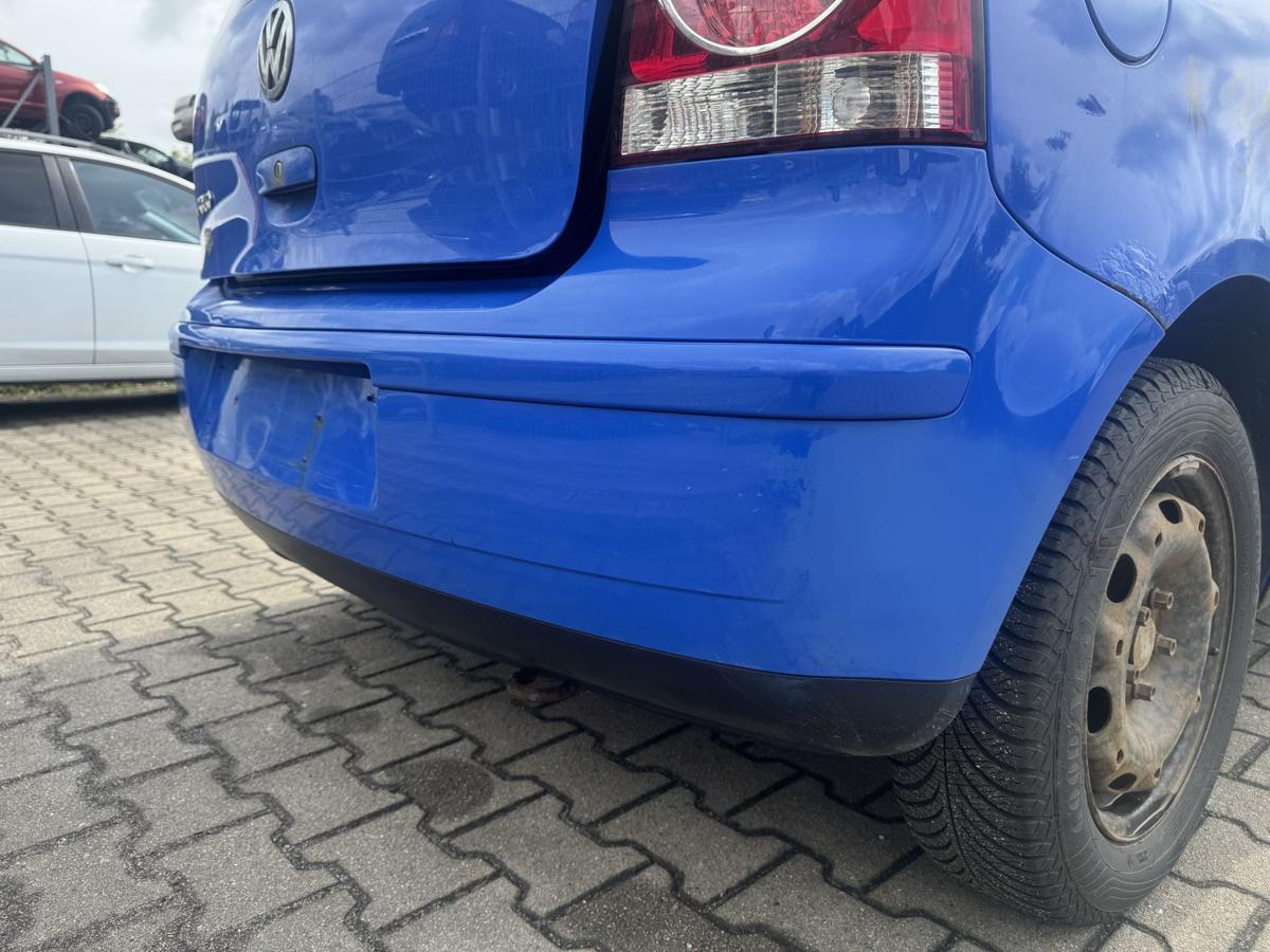 VW Polo 9N3 original Sto&szlig;stange Stossf&auml;nger hinten LA5F Summer Blue Bj.2008