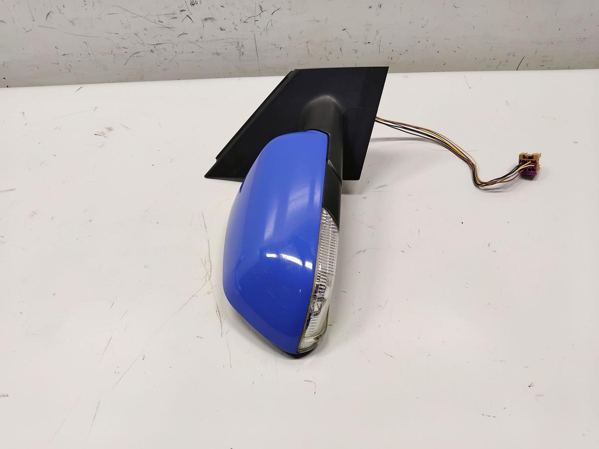 VW Polo 9N3 original Au&szlig;enspiegel rechts summerblue LA5F elektrisch beheizt BJ09