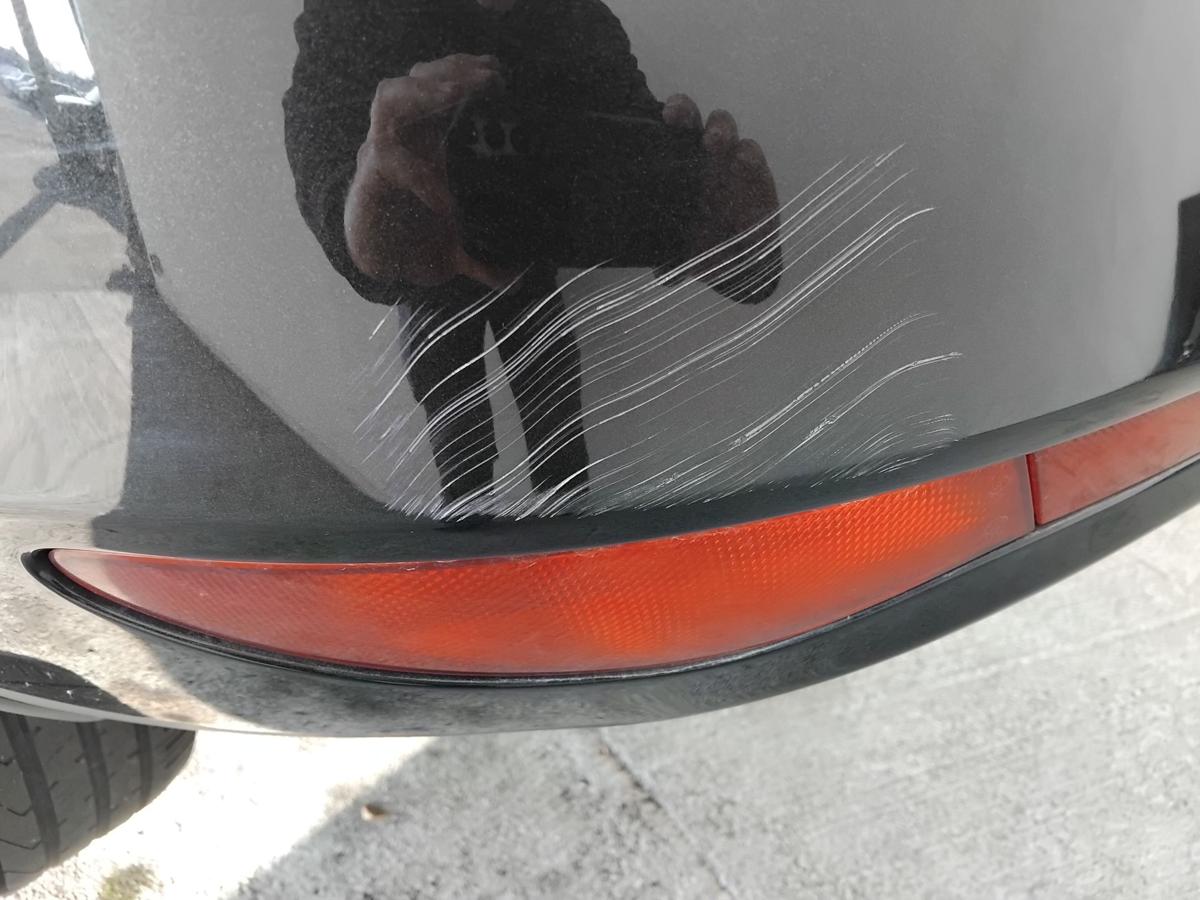 Mazda CX-7 ER Facelift original Stossf&auml;nger Sto&szlig;stange hinten schwarzmet. BJ2010