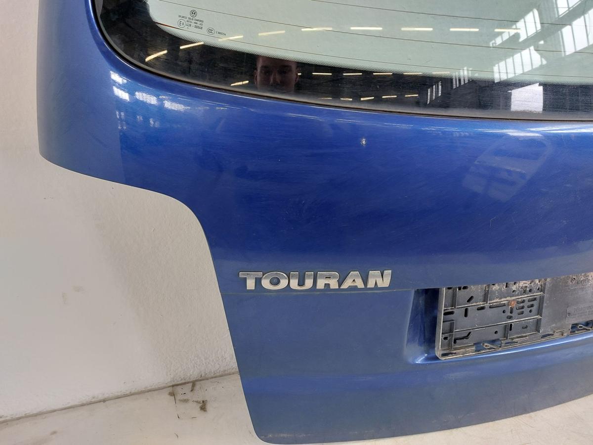 VW Touran 1T Heckkklappe mit Heckscheibe Anrostungen LC5C Biscay Blue perl