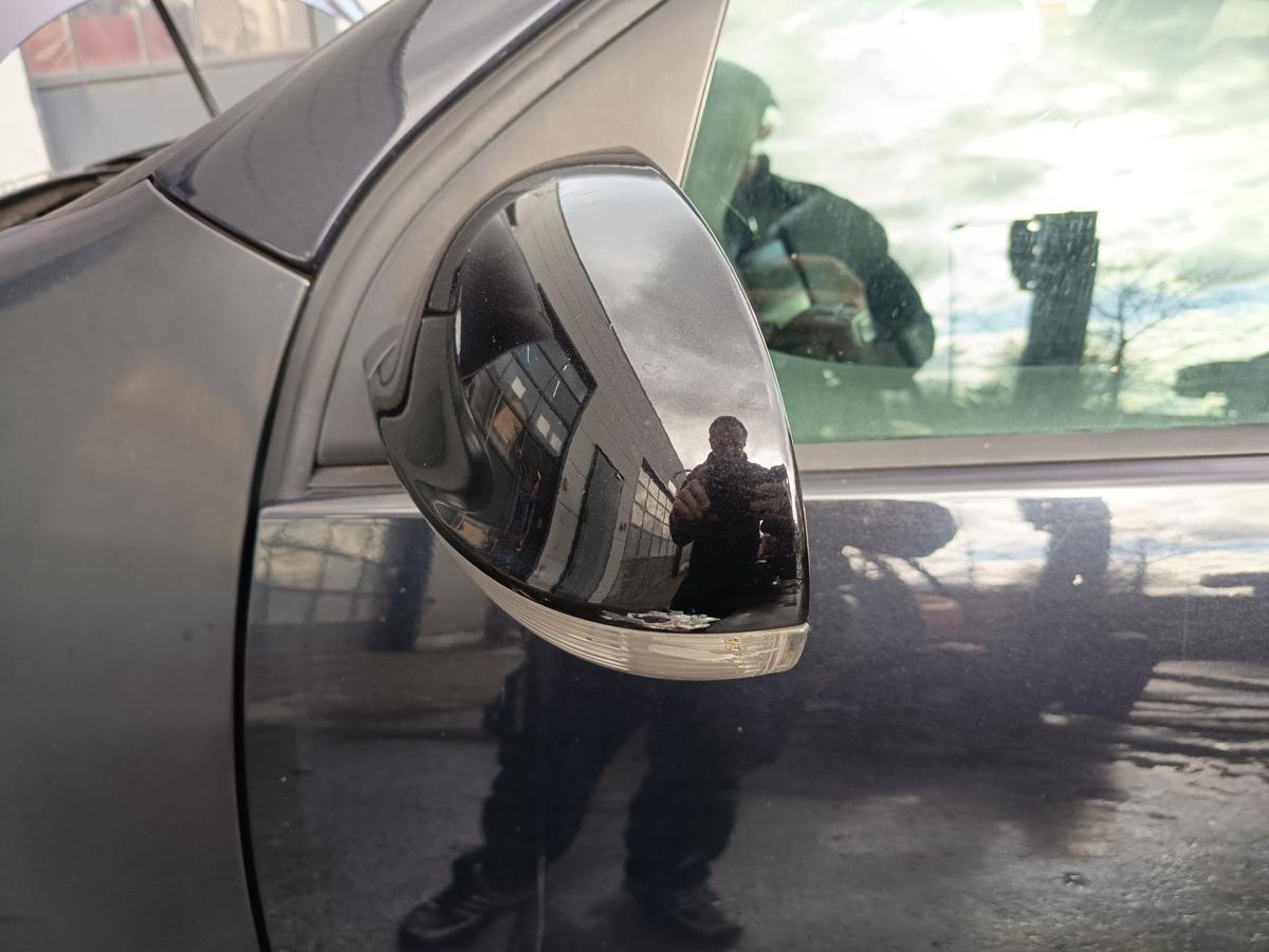 VW Golf V original Au&szlig;enspiegel links elektrisch LC9Z schwarz Bj 2007